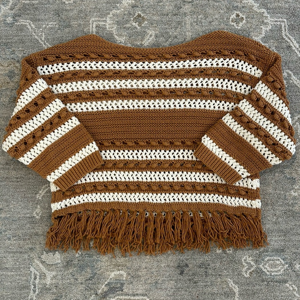 Lou & Grey crop crochet sweater